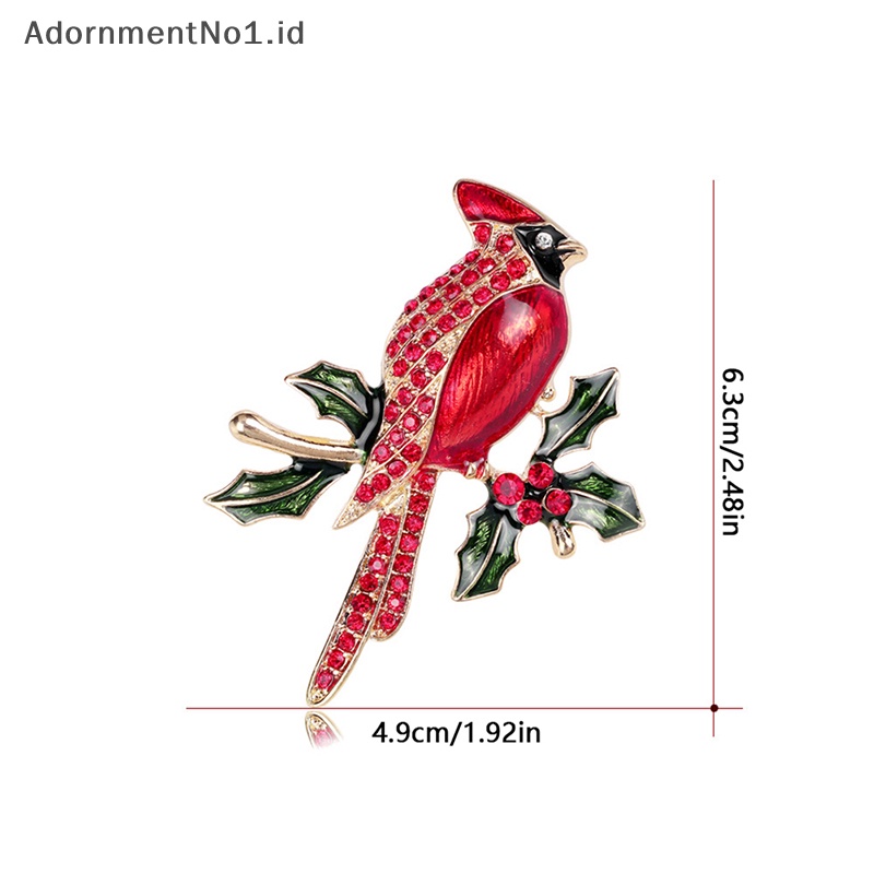 [AdornmentNo1] Warna Burung Bros Pin Cabang Hewan Berlian Bros Perhiasan Berlian Imitasi Mengkilap Enamel Kepribadian Coat Pin Korsase Untuk Wanita Hadiah [ID]