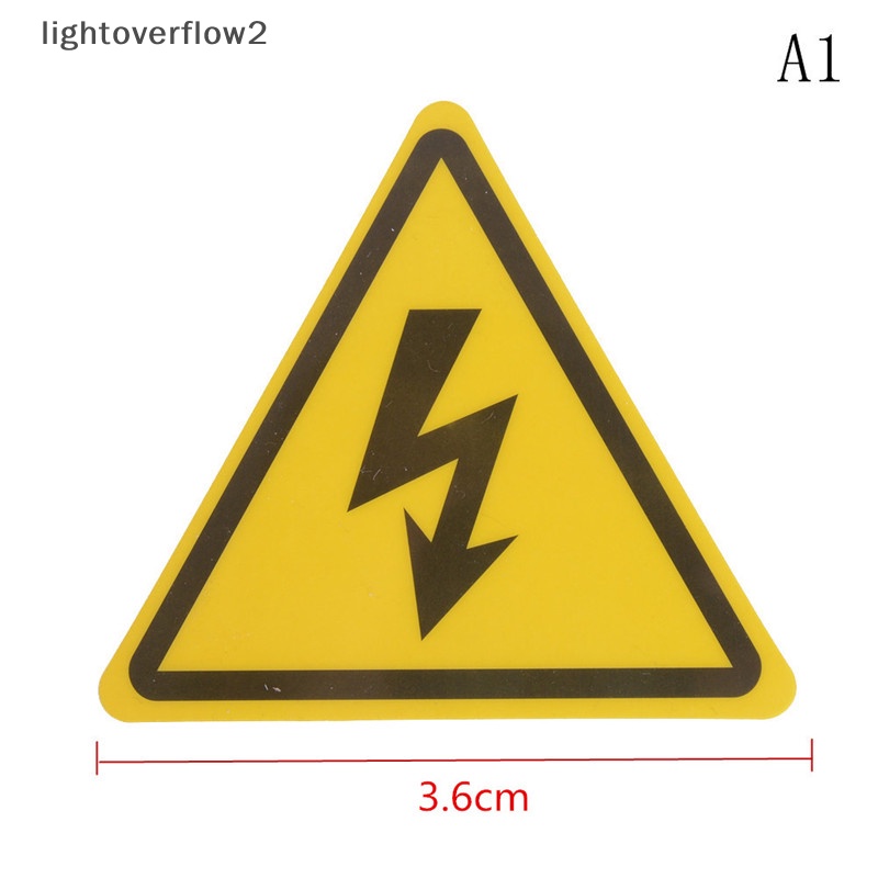 [lightoverflow2] 2 Pcs Bahaya Tegangan Tinggi Elektrik Peringatan Keamanan Label Tanda Stiker Decal [ID]