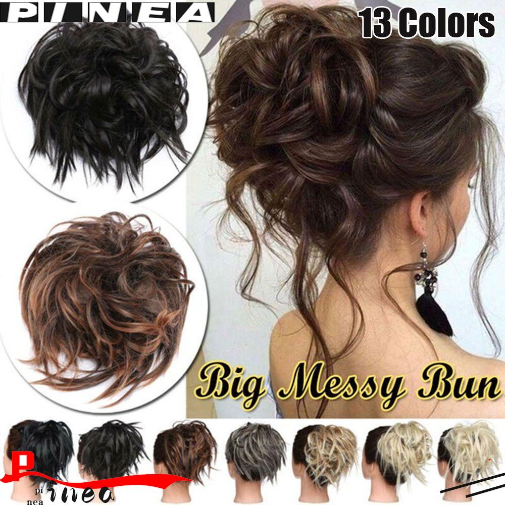 Wig / Rambut Palsu Sambung Model Kuncir Kuda / Ponytail Lurus / Gelombang 13 Warna Untuk Wanita