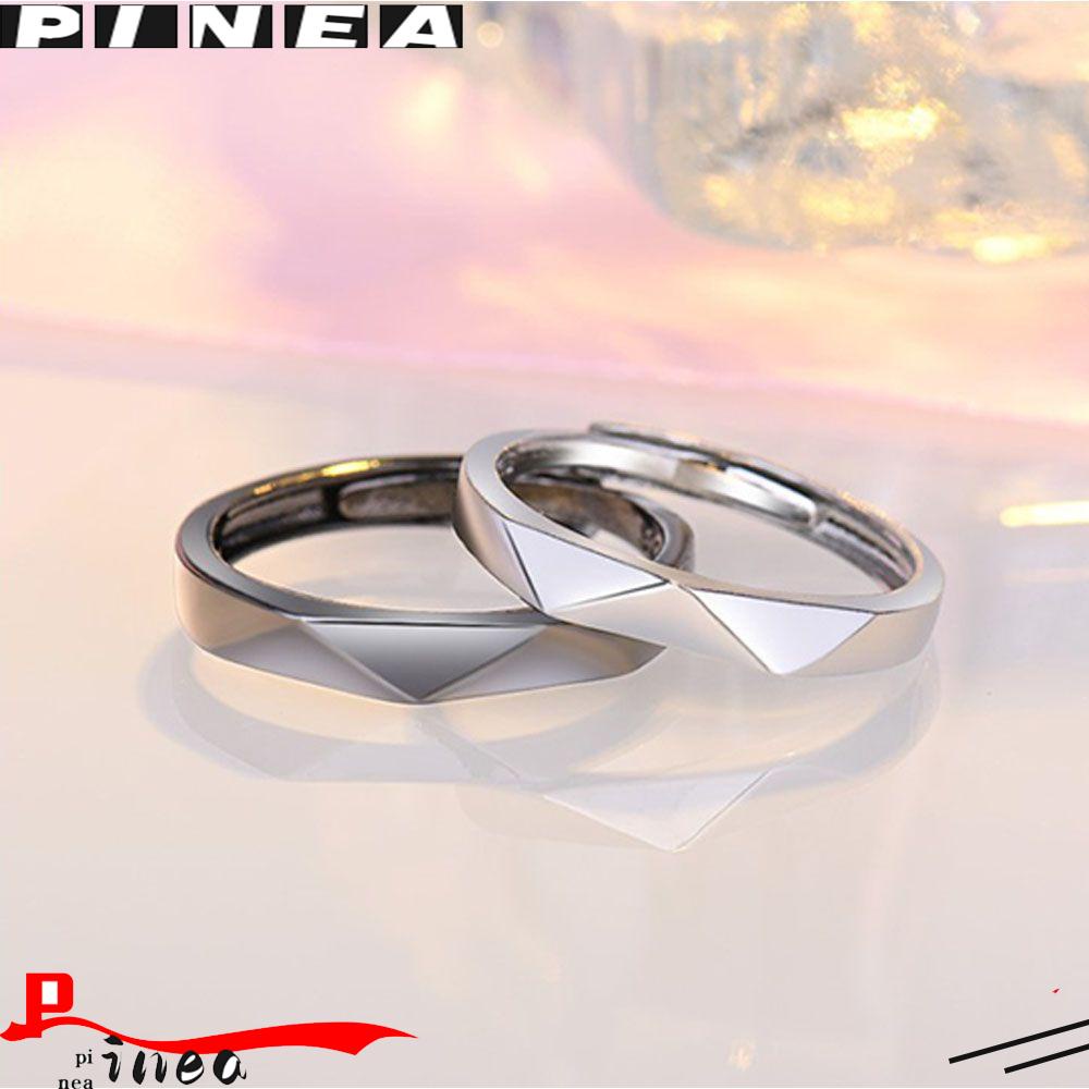 Cincin Nanas Kreatif Hitam Geometris Sederhana