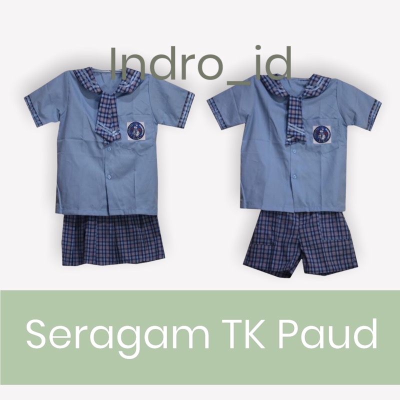 SERAGAM TK / PAUD KOTAK-KOTAK BIRU