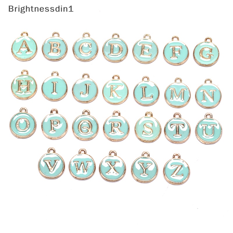 [Brightnessdin1] 26pcs Huruf Alfabet Ch Inisial Huruf Gelang Perhiasan DIY Craft Making Boutique