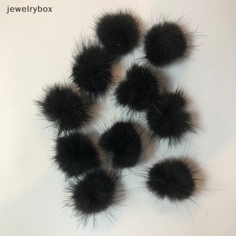 [jewelrybox] 10pcs Desain Nail Art Mini Pom Pom Mink Bola Bulu DIY Pompones Perlengkapan Jahit Butik