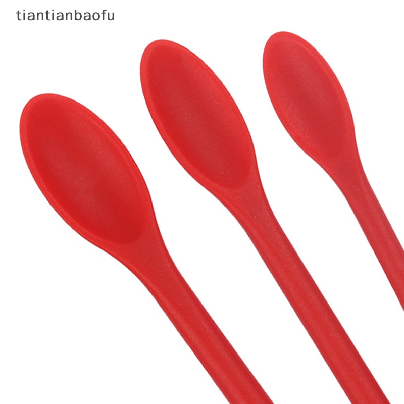 [tiantianbaofu] 3pcs Spatula Set Alat Silikon Spatula Mini Dual-Ended Scraper Beauty Dengan Sendok Butik