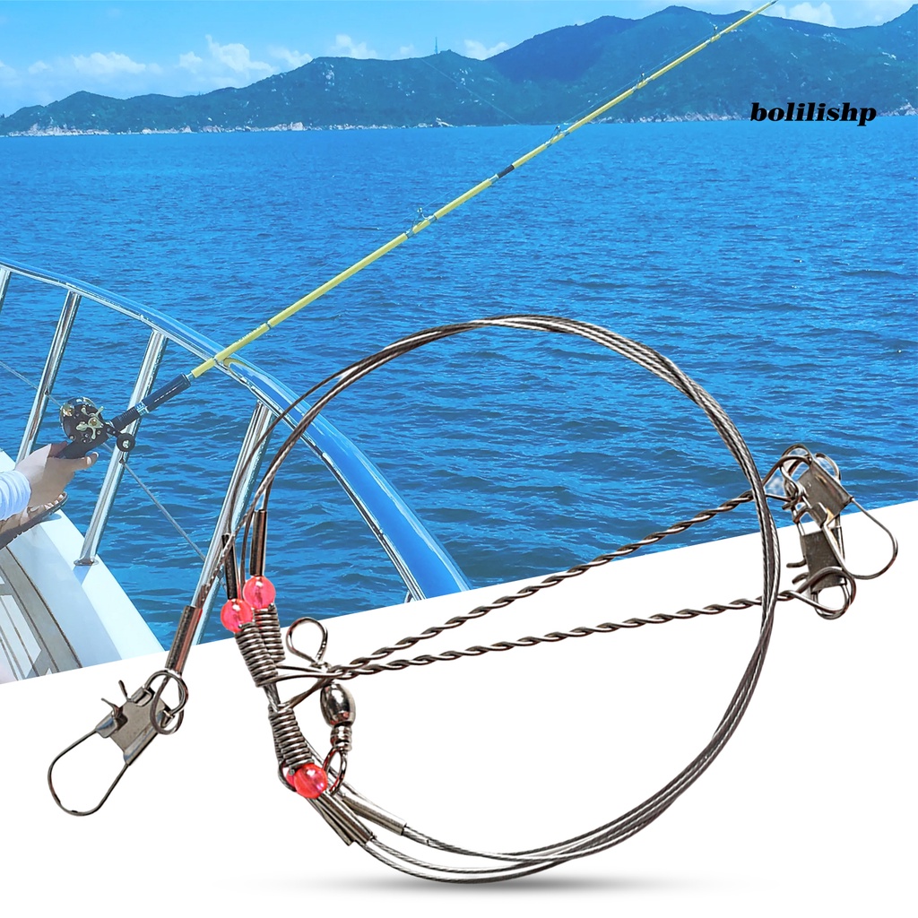 Bo-fishing Rig Non-Deformed Kuat Tarik Laut Memancing Stainless Steel Fishing Tackle Aksesoris Wire Trace Leader Rig Untuk Outdoor