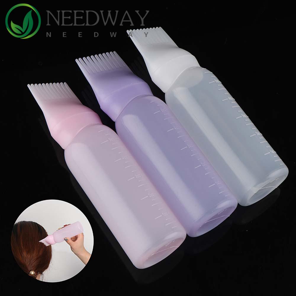 Needway   Botol Aplikator Botol Kosong Sisir Minyak Dispensing Pewarna Rambut Sisir Mewarnai Botol Shampoo