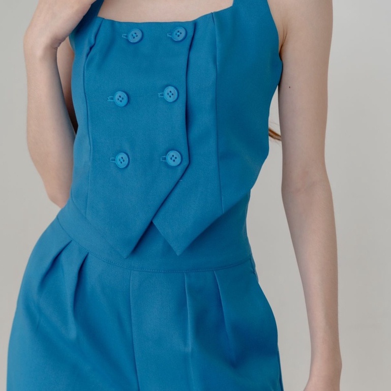 BEFAST - ZRX OOTD WANITA VEST JISO / ALIKE VEST TOP / Pakaian Wanita Model Terbaru / Vest Unik Terlaris / OOTD Ala Wanita Korean Style / Vest Polos Kancing / Fashion Kekinian Wanita Modis