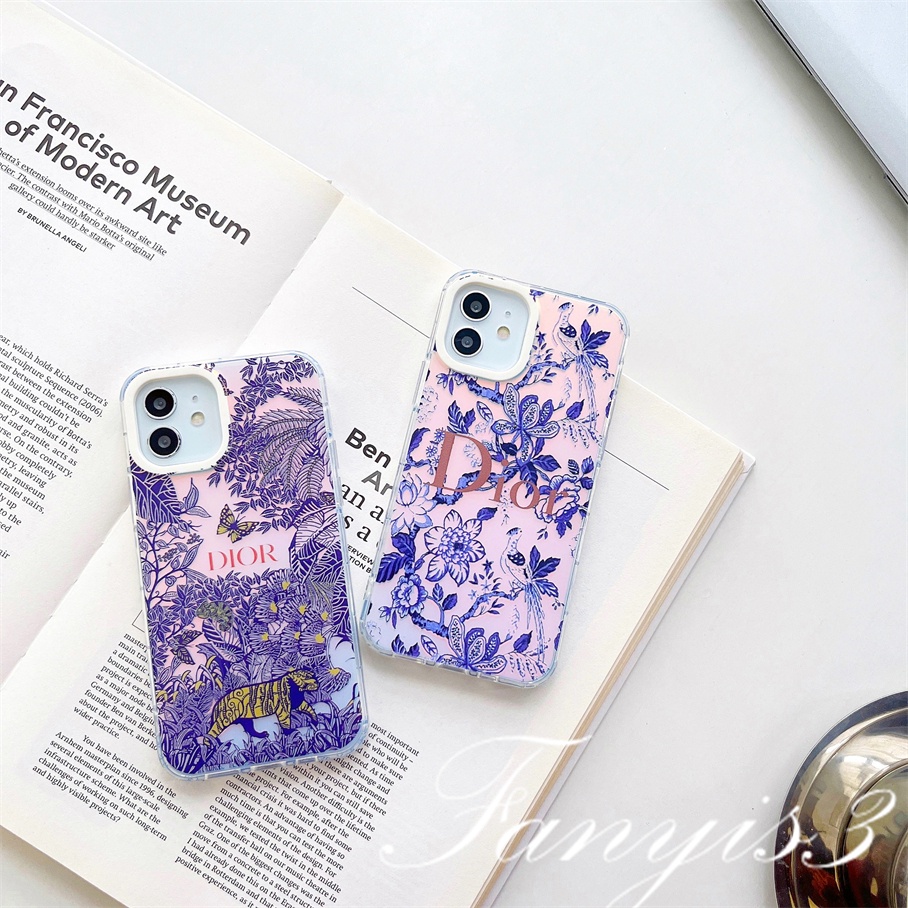 Compatible For IPhone 14 13 12 11 Pro Max X XR Xs Max 8 7 Plus SE 2020 Kompatibel Untuk Bunga Ungu Hutan IMD Laser Gradiasi Ponsel Case TPU Lembut Shockproof Cover Pelindung