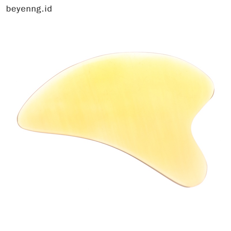 Beyen Perawatan Kesehatan Wajah Gua Sha Scrapping Plate Massager Papan Pijat Tanduk Sapi Alami ID
