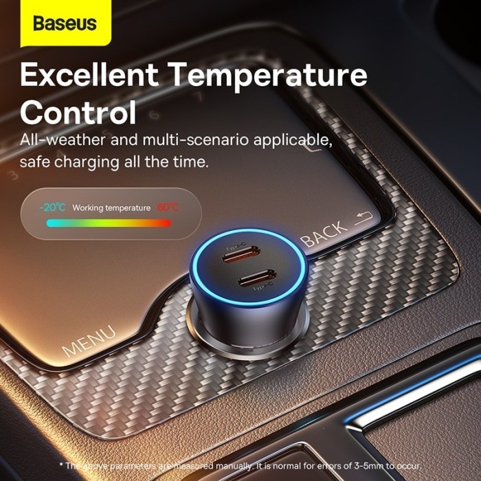 Baseus Golden Contactor Pro Dual Fast Charger Car Charger C+C 40W CGJP - C+C 40W Blue