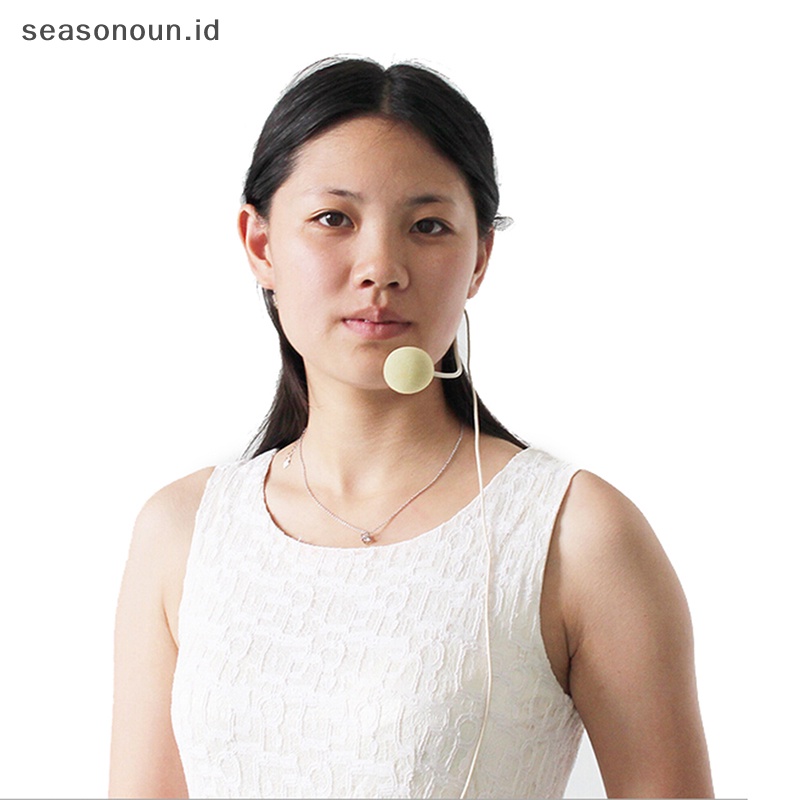 Seasonoun Dual Ear Hook Headset Head Microphone Untuk Shure Wireless 4pin Mini Plug.