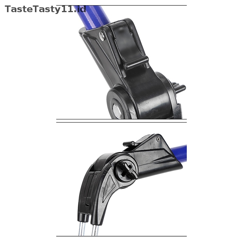 Tastetasty Rak Joran Pancing Teleskopik Tiang Stand Holder Adjustable 1.7m/2.1m Alat Pancing Stainless Steel Lipat Anti slip.