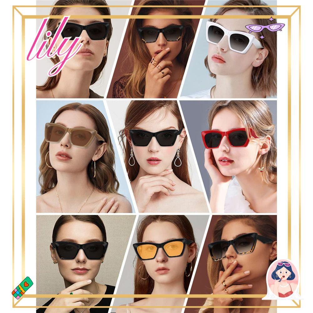 LILY Kacamata Hitam Wanita Retro Pria Shades