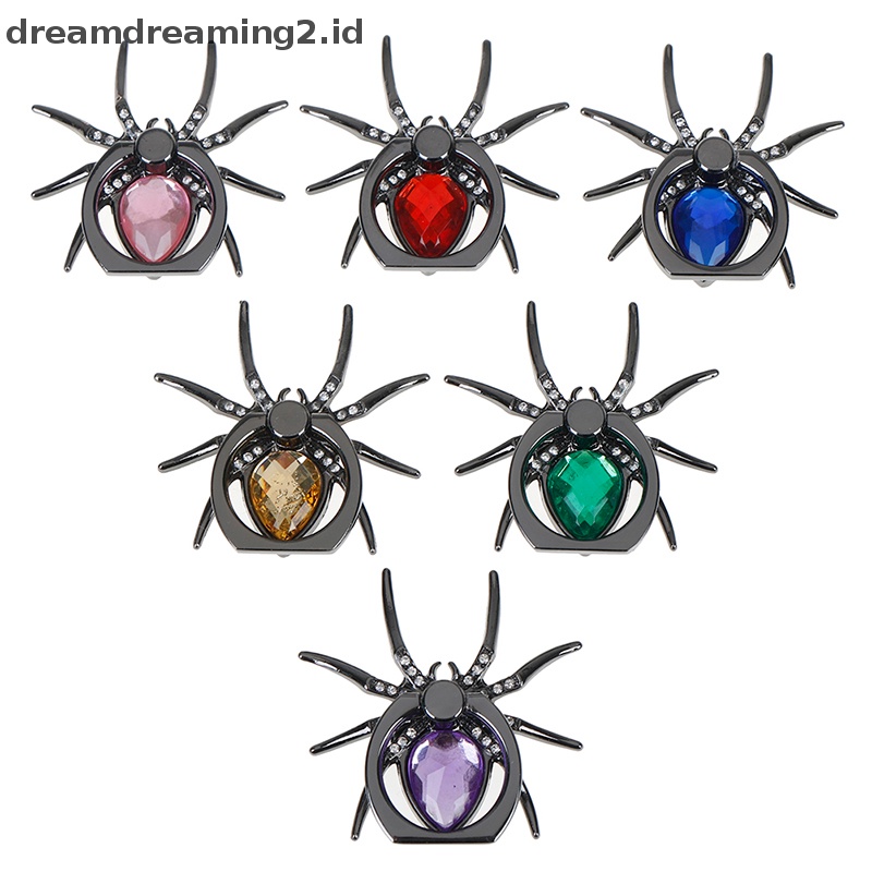 (drea) Metal Spider Ring Holder 360 Rotate Phone Stand Tempat Handphone//