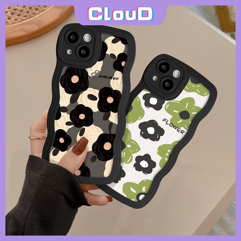 Case Bunga Lukisan Cat Minyak Untuk Redmi 9A 9 10 12C 10C 9T A1 10A 9C A1+Redmi Note11 9s 10s 11s 10 8 9 Pro POCO M3 X3 NFC Pro Mi 11T Pro Wavy Edge Summer Fresh Flower Lembut Sarung
