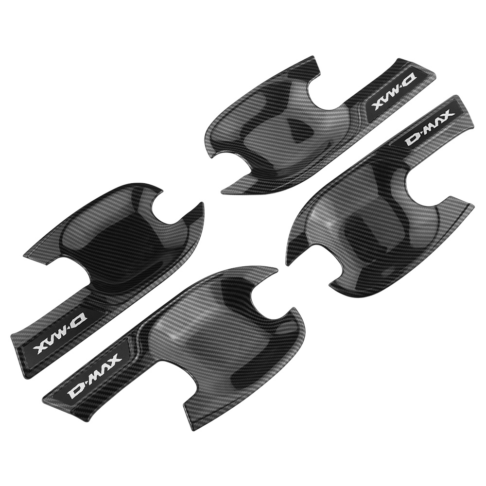 Untuk Isuzu D-max Dmax 20212022 2023 4Pcs Carbon Fiber Car Handle Cover Pegangan Mangkok Stiker Cover Aksesoris Eksterior