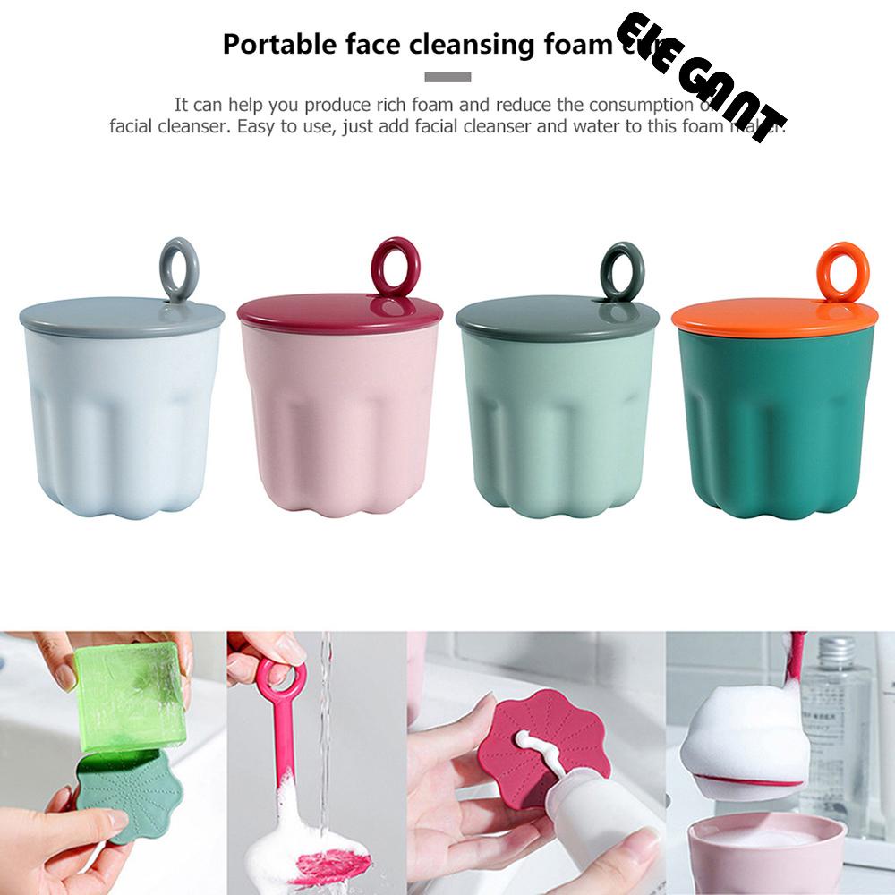 [Elegan] Foam Bubble Maker Cup Portable Alat Pembersih Wajah Tubuh Cuci Tubuh Shampoo Krim Pembersih Bubble Maker