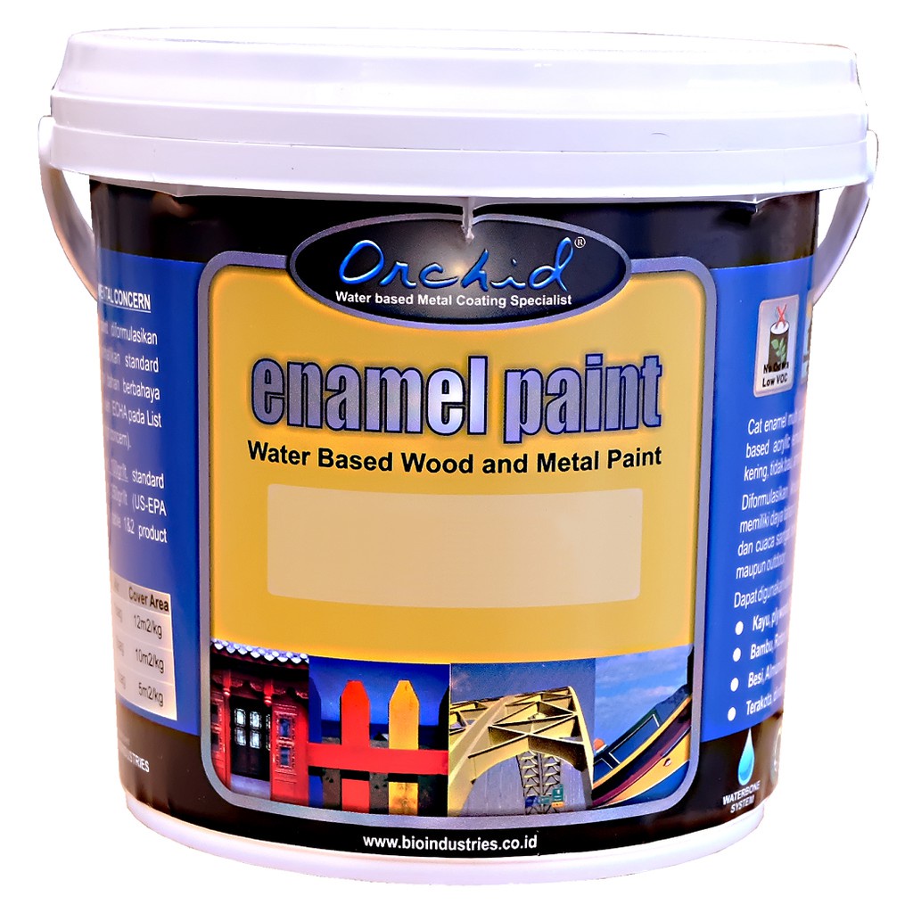 CAT KAYU BESI WATERBASED | ORCHID ENAMEL PAINT 800GR