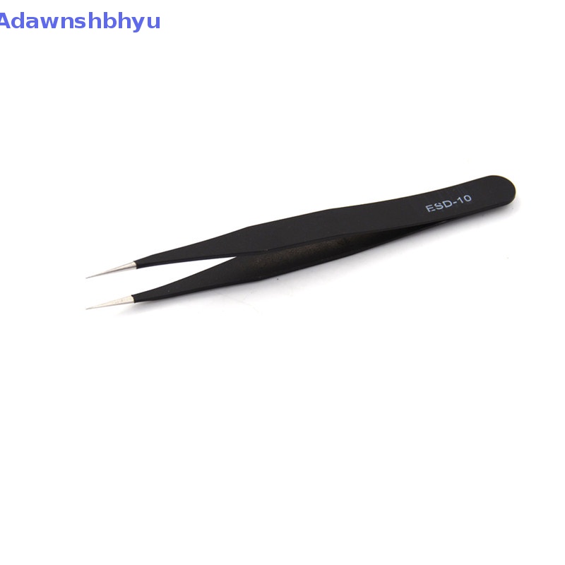 Adhyu 2Pcs /set Pinset Lurus Lengkung Hitam Anti-Statis Baru Fashion Tools ID