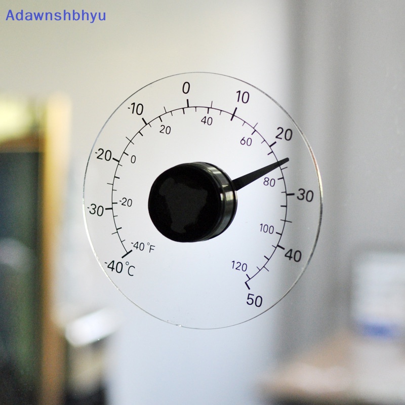 Adhyu Termometer Suhu Transparan Bening Outdoor Window Thermometer Alat Jam ID