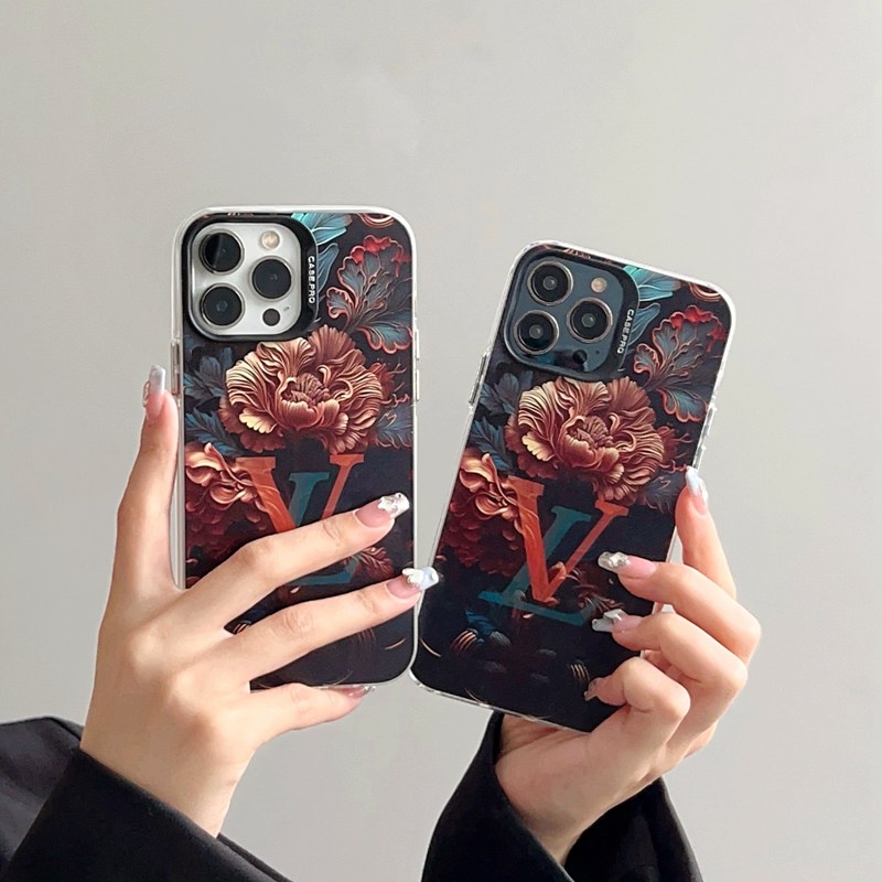 Fashion Brand Red Flower Soft Case HP iP iPhone 14 13 12 Pro Max 11 Matte FTD Casing Apple