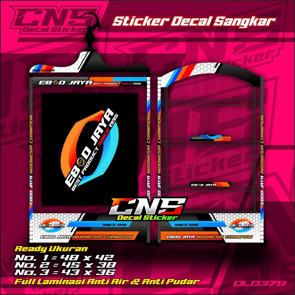 CNS Stiker Sangkar Burung Kotak  Full Laminasi Bisa Request Nama