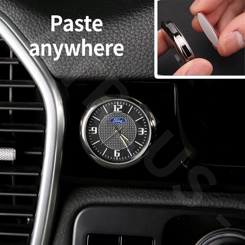 Ford Mobil Mini Quartz Clock luminous Interior Center Console Vent Clock Dekorasi Untuk Ford Fiesta Ranger Ecosport Focus Everest Mustang Escape