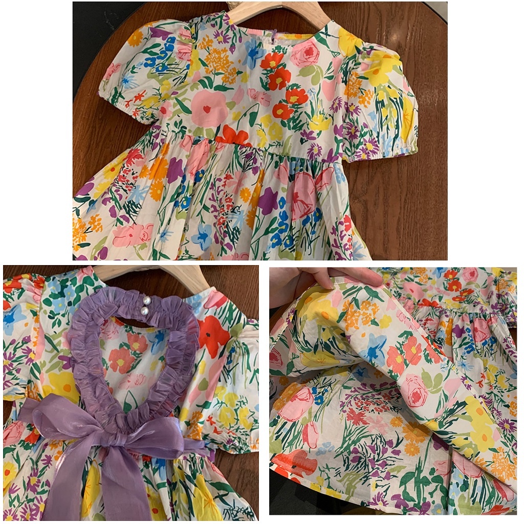 CHUBBI 13 Dress Anak Perempuan Full Bloom Purple Love