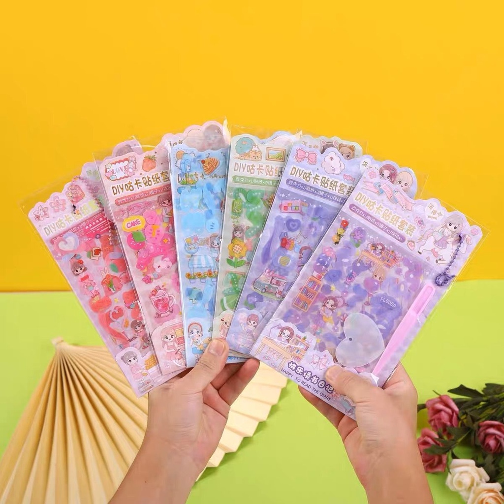 Stiker Senmu Cute Girl S Free Penjepit Lucu Anti Air