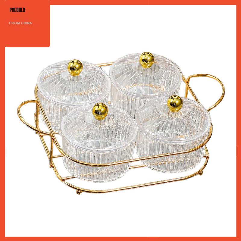 [Predolo] Luxury Snack Dishes Multi Use Condiment Tray Dengan Holder Tempat Permen Piknik