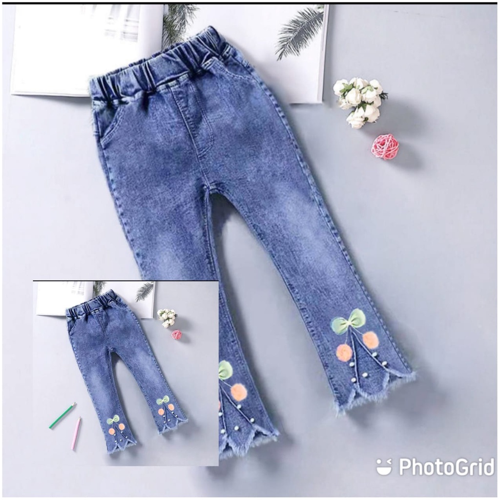 CELANA JEANS IMPORT ANAK PEREMPUAN 1 - 10 TAHUN / CELANA JEANS ANAK PEREMPUAN/ Lucu kado Ultah