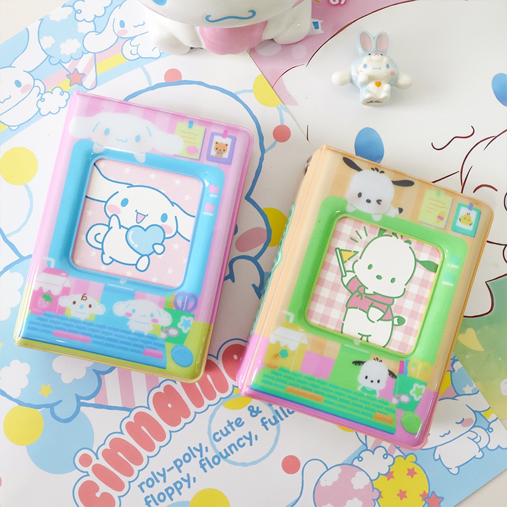 Galicici Sanrio Buku Kartu Gaya Komputer Yang Sama/Album Bintang 3-inch Polaroid Small Card Storage Protection Book