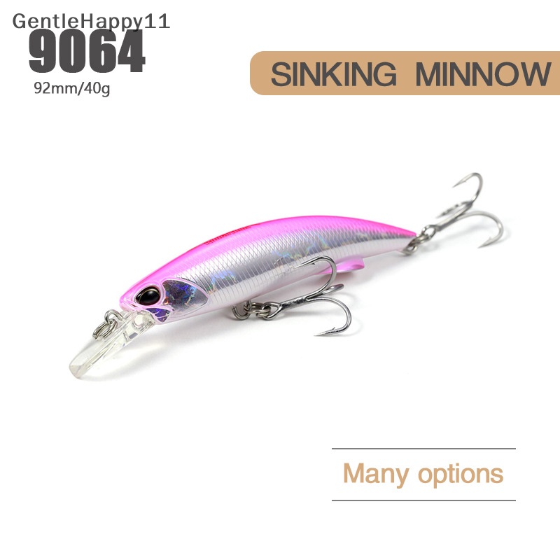 Gentlehappy Minnow 90mm 40g Umpan Pancing Renang Engkol Wastafel bass deep diving lure id