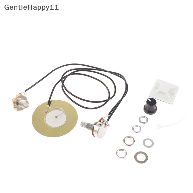 Gentlehappy Pickup Gitar Piezo Transducer Prewired Amplifier Dengan Jack Output 6.35MM id