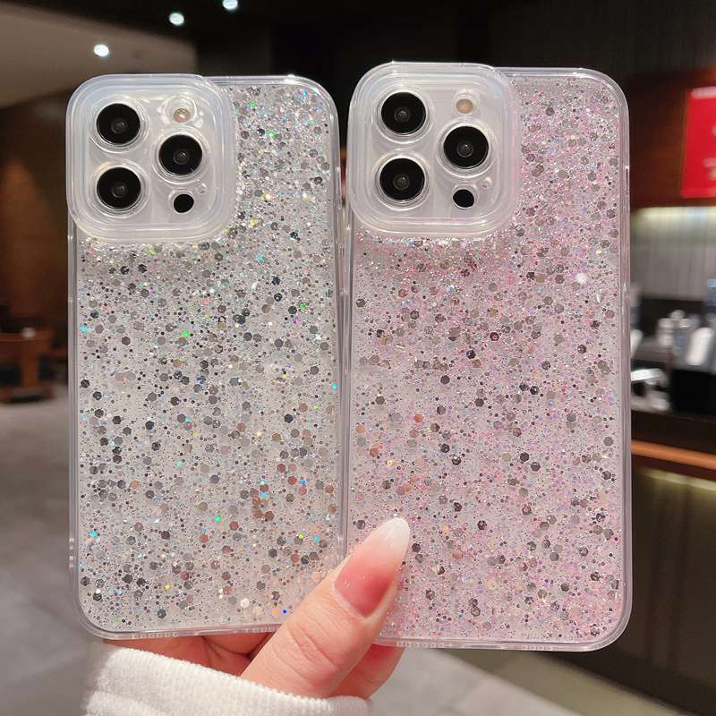 Crystal Pink Starry Sky Soft Case for IPhone 7 8 Plus X XS XR XS Max 11 13 12 14 PRO Max 14 Plus Clear Phone Case for Girl Women Gift