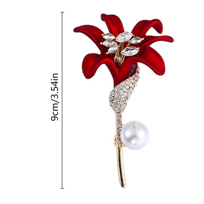 Bros Mawar Tulip Untuk Wanita Desain Bagus Elegan Korsase Fashion Brooch Pin Dress Mewah Zirkon Perhiasan Aksesoris Hadiah Pesta