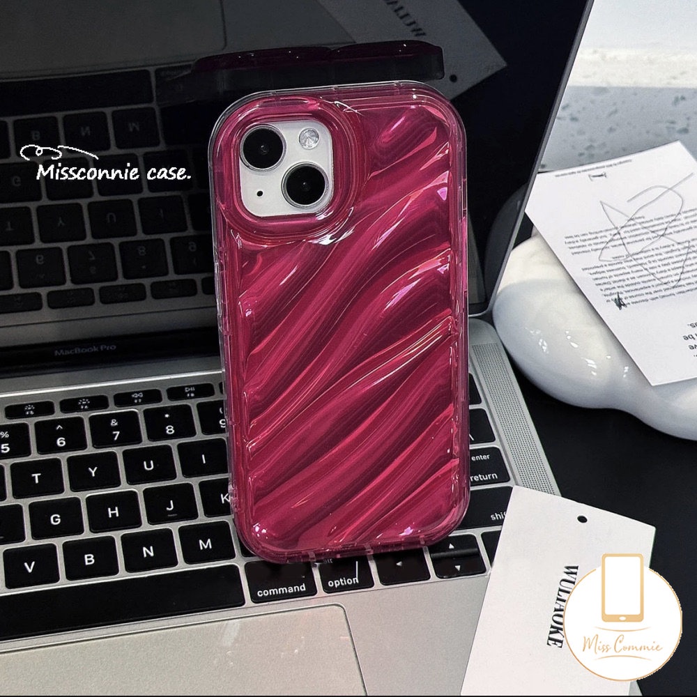 IPHONE Luxury Ins Dazzle Color Case Kompatibel Untuk Iphone11 13 14 12 Pro Max6 6S 7-8 Plus XR X XS MAX 7Plus 8Plus SE 2020 Lembut Tpu 3D Bergelombang Melengkung Shockproof Back Cover