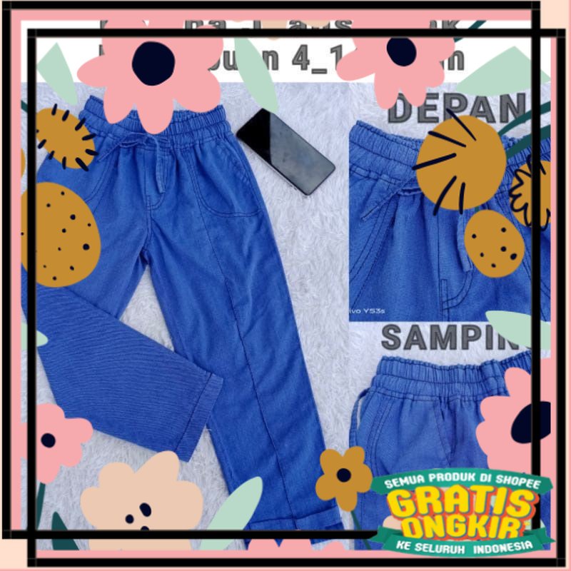 celana jeans anak perempuan baggy pants // celana anak perempuan // celana anak baggy pants // celan