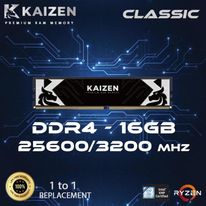 RAM PC KAIZEN DDR4 16GB 25600 / 3200 MHz RAM PC DDR4 16GB 3200 MHz
