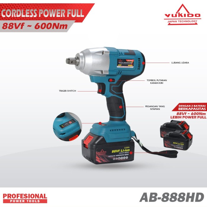 yukido impact wrench 88v besar