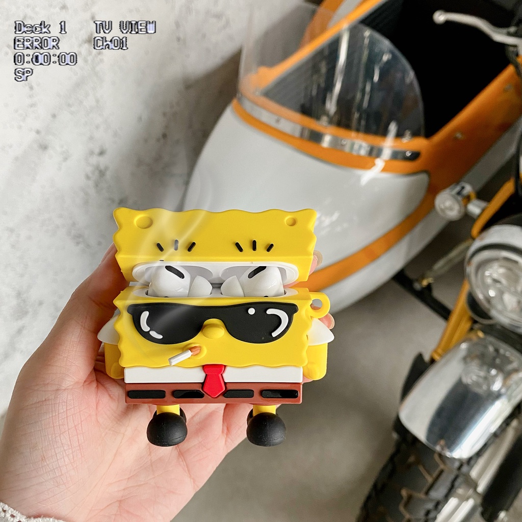 3d Kacamata Hitam Kartun Silikon Case Cover Untuk Earphone Bluetooth Airpods 1 2 3 Pro i12 i10 i13 i9s inpods 12 13 Airpods3 Shockproof Waterproof TWS Protector