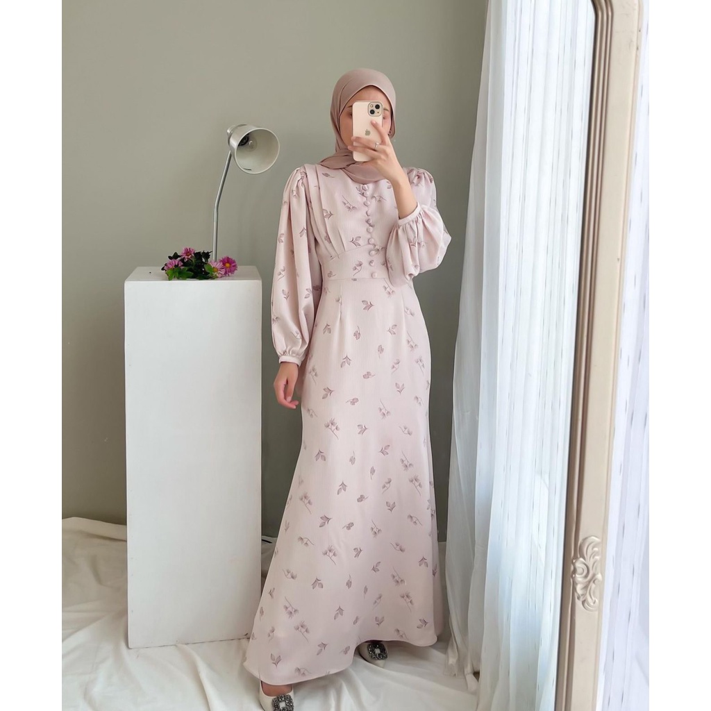 Tq88indonesia Fashion Baju Gamis Wanita  Kekinian / Adeline Maxi Shakila /  Dress Maxi / Baju Lebaran  Wanita / Gamis Terbaru / Busana keundangan  Muslimah / Daphne Dress