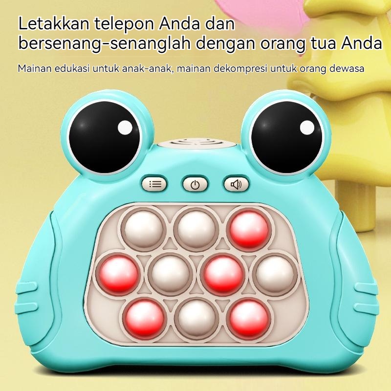 【Penjual Lokal】Pop it Press Bubble Game Machine Whack-a-mole Mainan Handheld Push Hamster Game Cowok Cewek Mainan Edukasi Stress Fidget Sensory Toy - Baterai Gratis