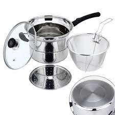 Panci Korea Serbaguna Gagang Panjang / Deep Fryer 22 Cm Multifungsi 3 in 1