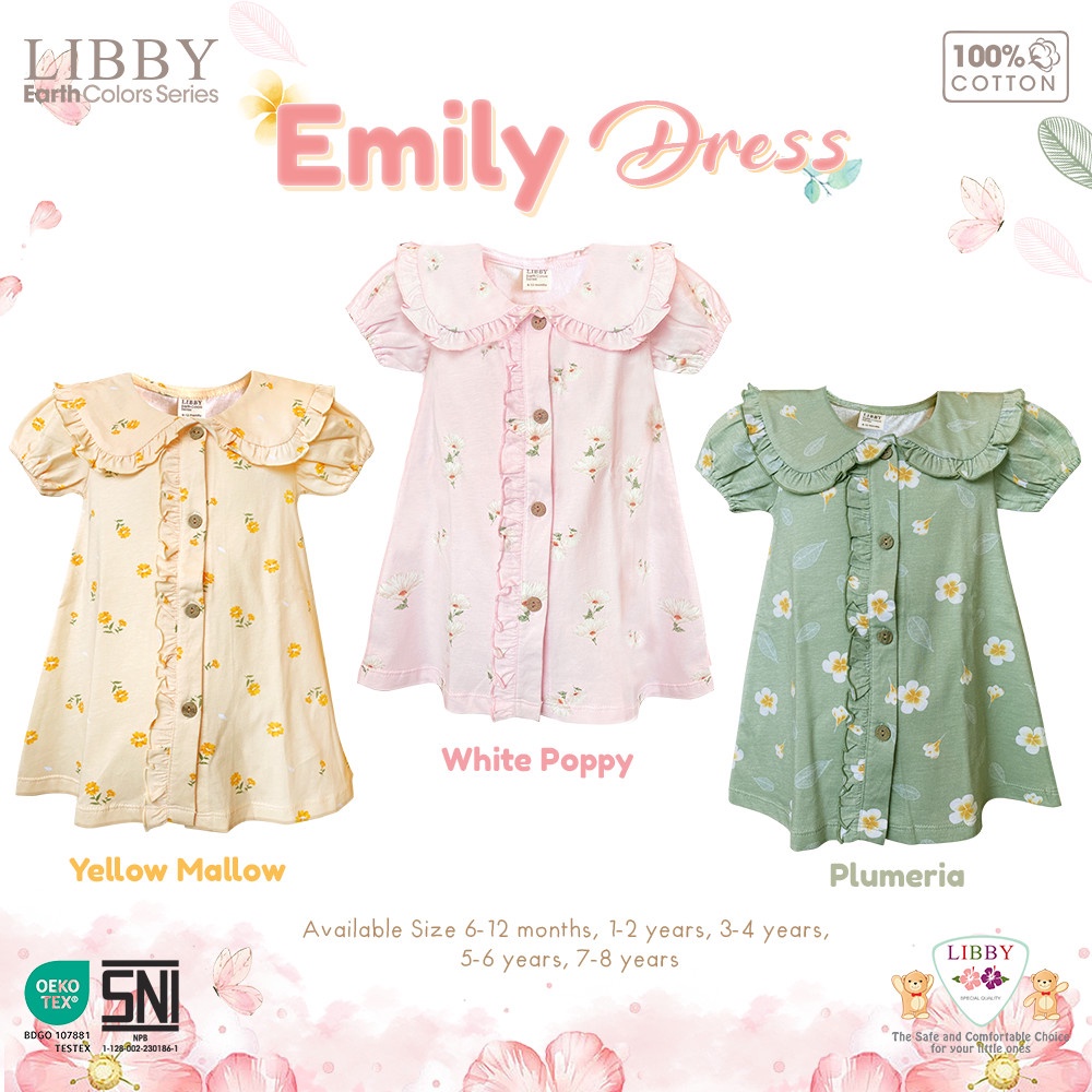 LIBBY EMILY DRESS ANAK PEREMPUAN / DRESS ANAK PEREMPUAN