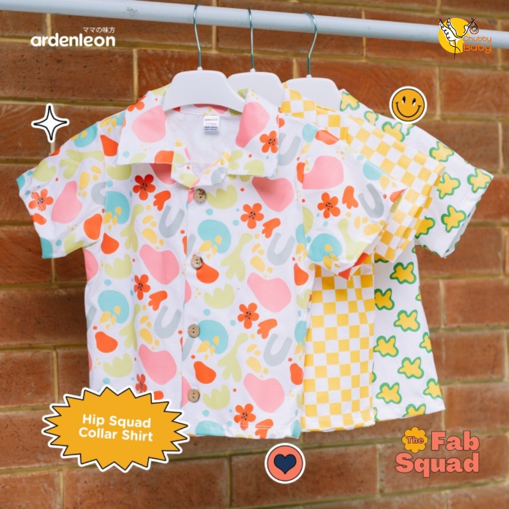 ARDENLEON - Hip Squad Collar Shirt | Atasan Kemaja Anak