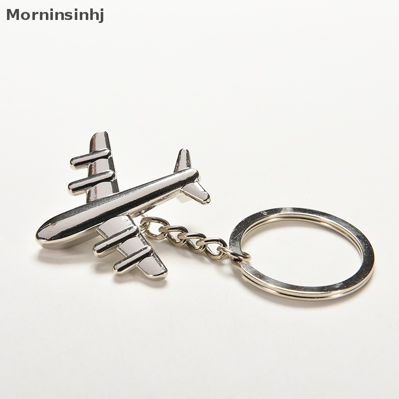 Mornin 1pc Keyring Mini Pesawat Udara Metal Alloy Gantungan Kunci Hadiah Kreatif Keyfob 3D Pendant id