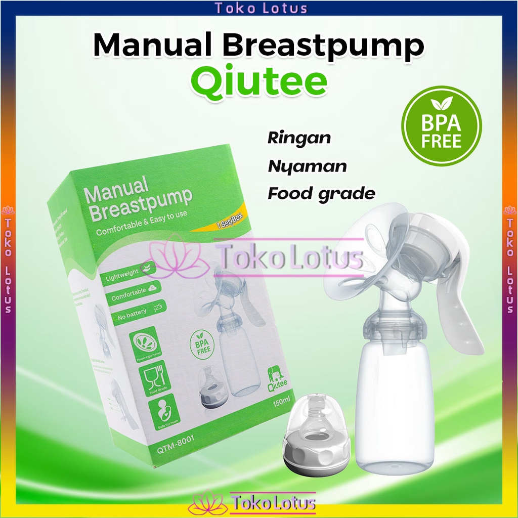 Pompa asi Manual Qiutee berkualitas BPA Free Manual BOX or NO BOX [Bisa Bayar Ditempat]