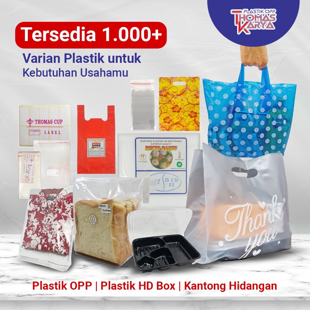 Plastik Box Donat isi 50 Kantong SOFT HANDLE Bening Dove Transparan