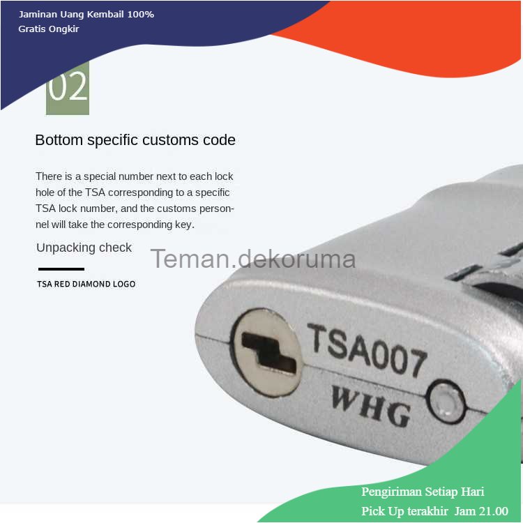 TD - DPR CoolCell Gembok Koper Angka 3 Digit Suitcase Password TSA Lock - TSA201